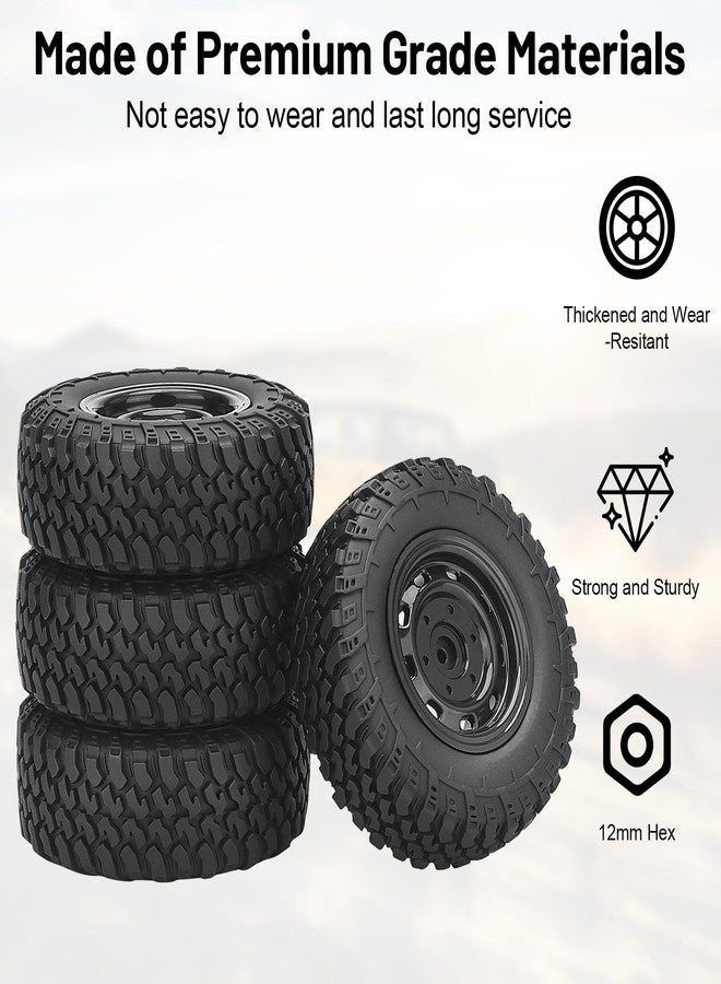 daitoku RC Wheels and Tires, daitoku 5mm Hex Off-Road RC Car Tires for MN99S MN98 1/16 WPL C24 B36 JJRC Q60 - Image 2